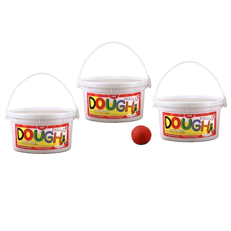 Hygloss Products Dazzlin Dough, Red, 3 lb. Tub, PK3 48301
